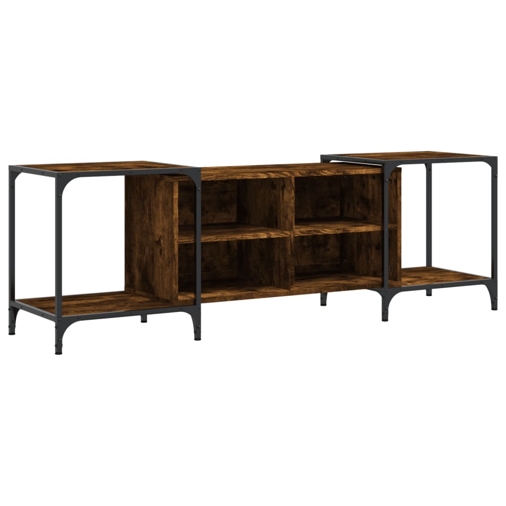 TV Cabinet Smoked Oak 153x37x50 cm Engineered Wood