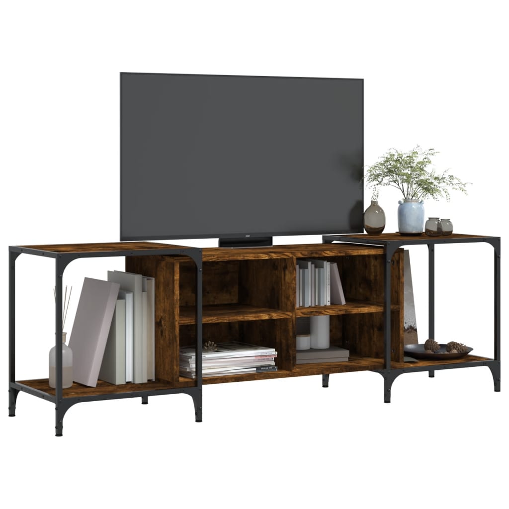 TV Cabinet Smoked Oak 153x37x50 cm Engineered Wood