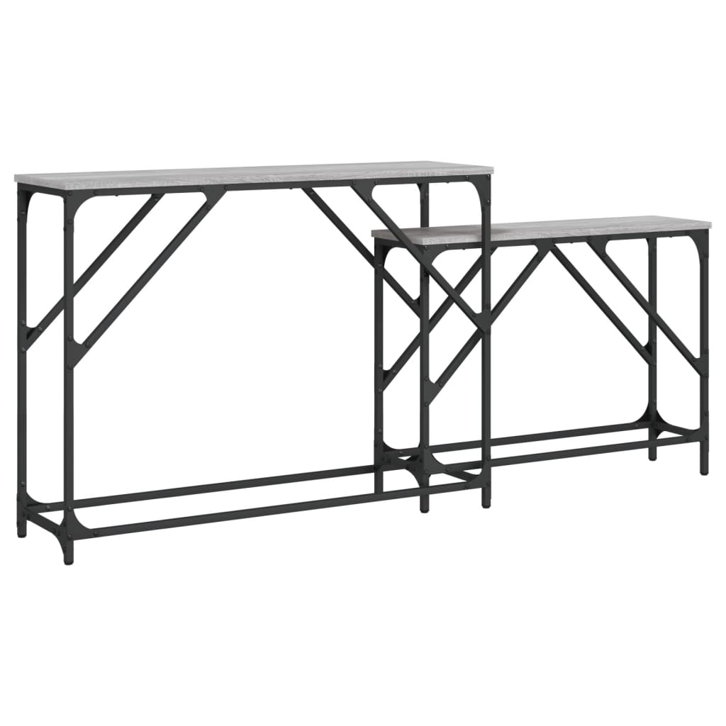 Nesting Console Tables 2 pcs Grey Sonoma Engineered Wood