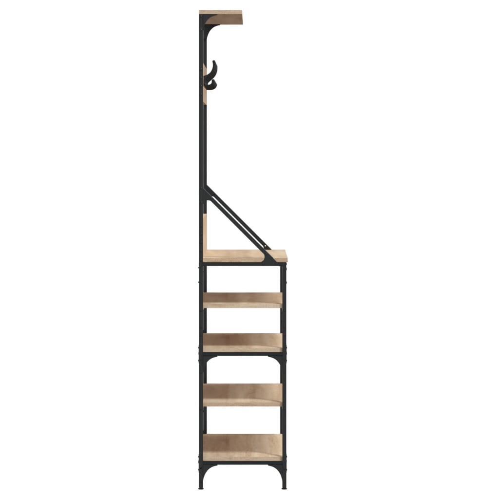 Clothes Rack with Shoe Storage Sonoma Oak 70x34x184 cm