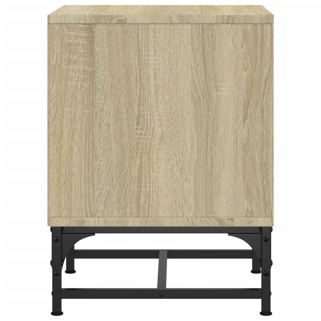 Bedside Cabinets with Glass Doors 2 pcs Sonoma Oak 35x37x50 cm