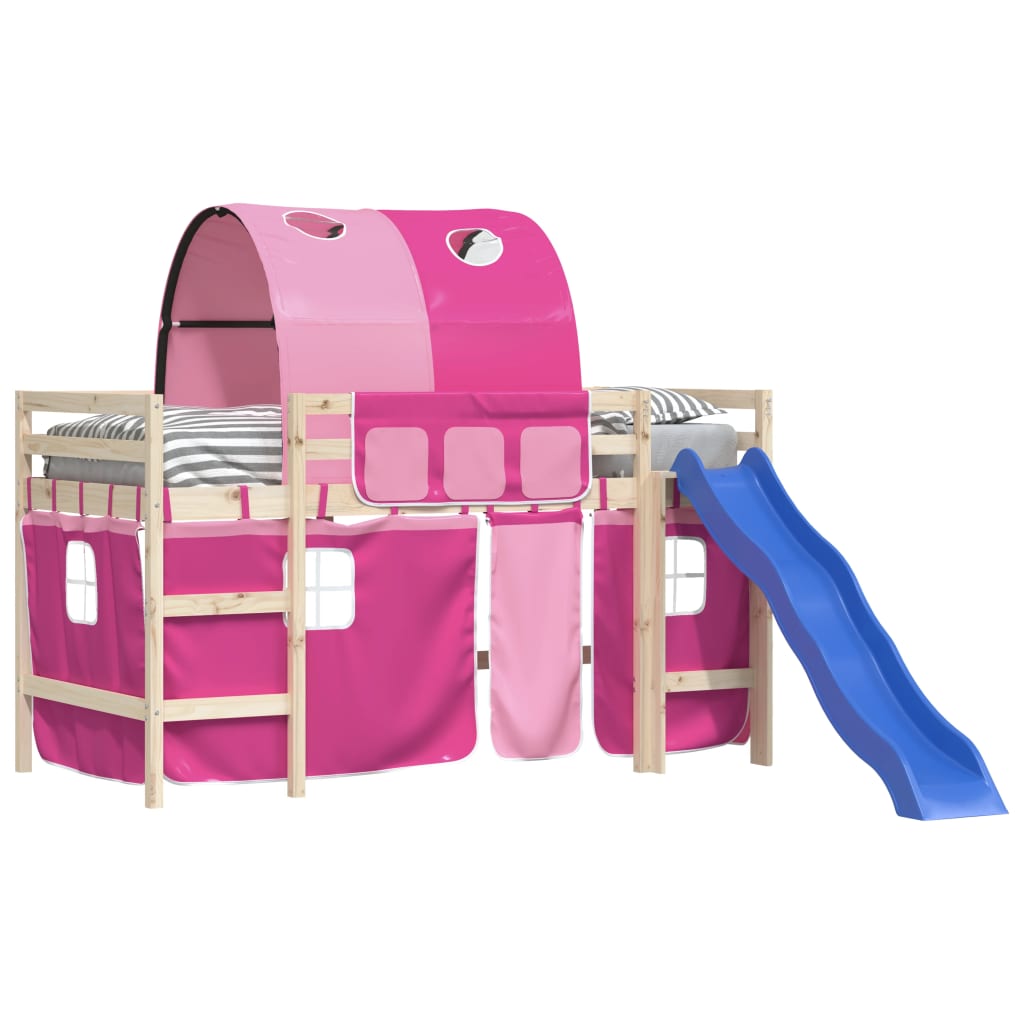 Curtains for Loft Bed with Tunnel Pink Polyester