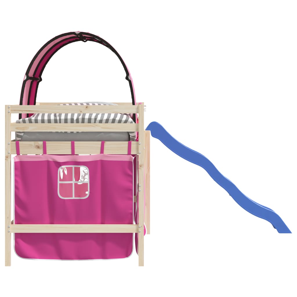 Curtains for Loft Bed with Tunnel Pink Polyester