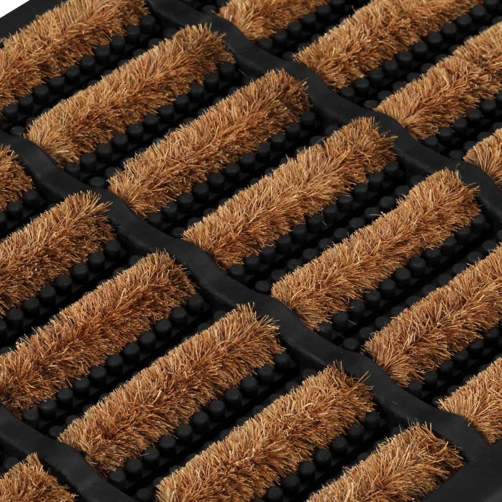 Door Mat Rectangular 45x75 cm Rubber and Coir