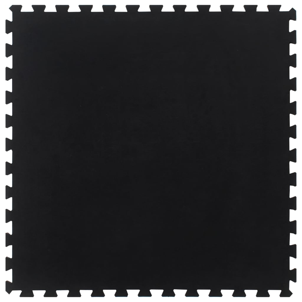 Rubber Floor Tile Black 12 mm 100x100 cm