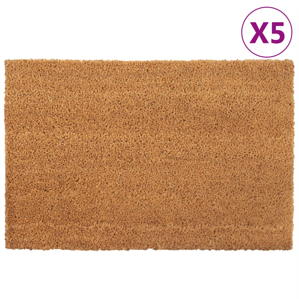 Door Mats 5 pcs Natural 40x60 cm Tufted Coir