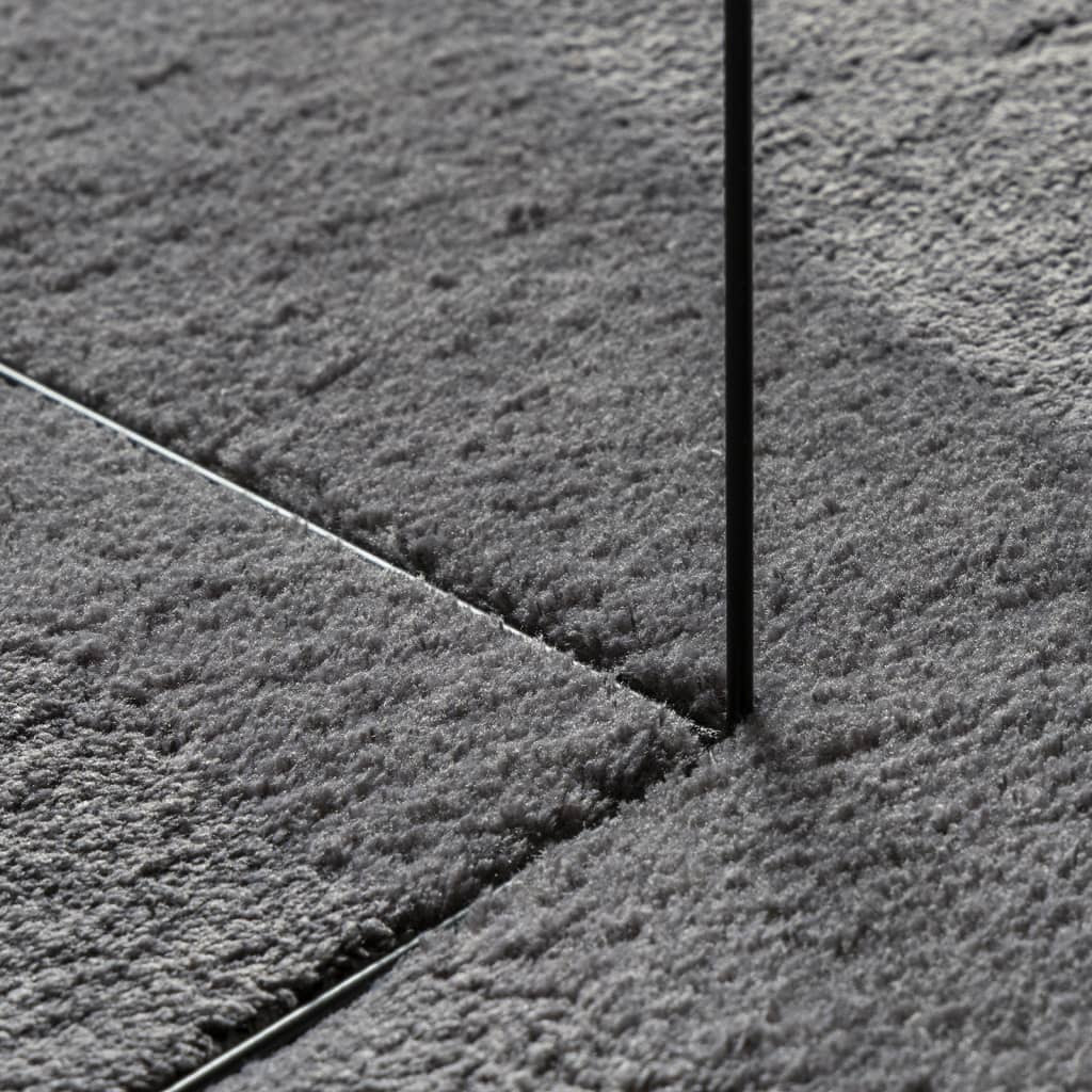 Rug HUARTE Short Pile Soft and Washable Anthracite 80x150 cm