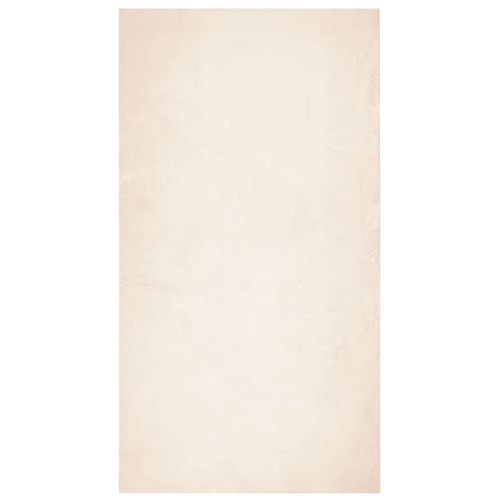 Rug HUARTE Short Pile Soft and Washable Beige 60x110 cm