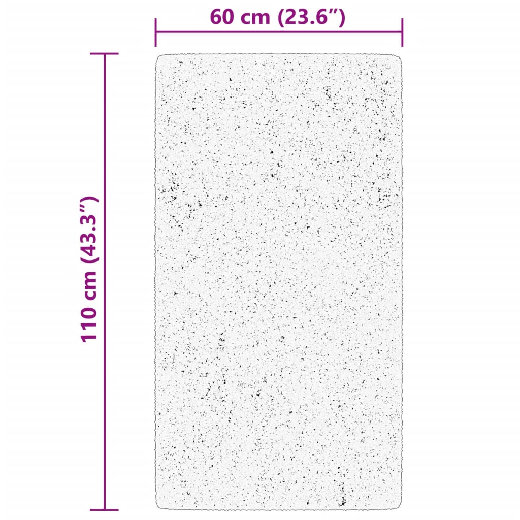 Rug HUARTE Short Pile Soft and Washable Beige 60x110 cm