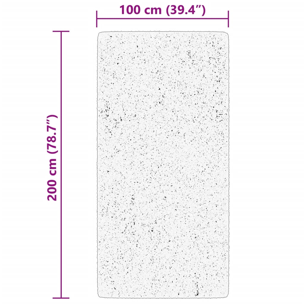 Rug HUARTE Short Pile Soft and Washable Beige 100x200 cm