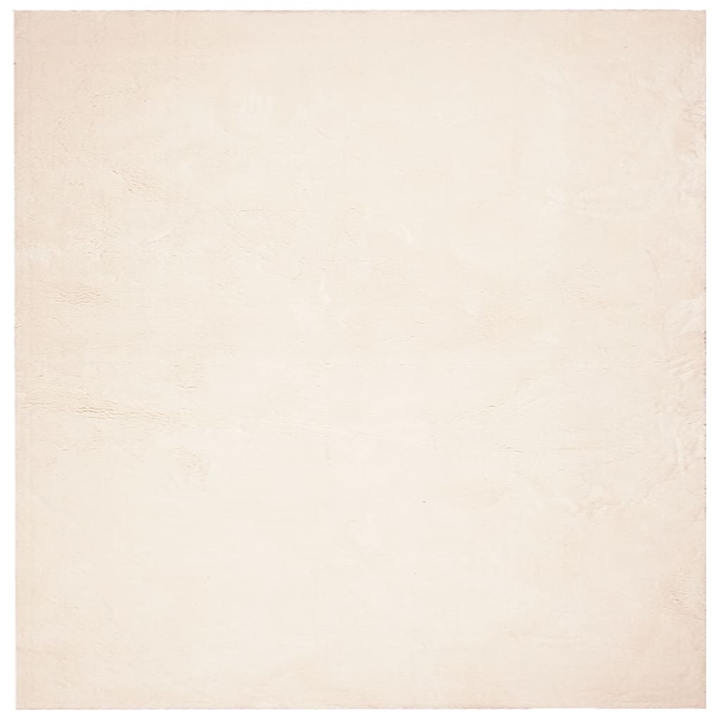 Rug HUARTE Short Pile Soft and Washable Beige 160x160 cm