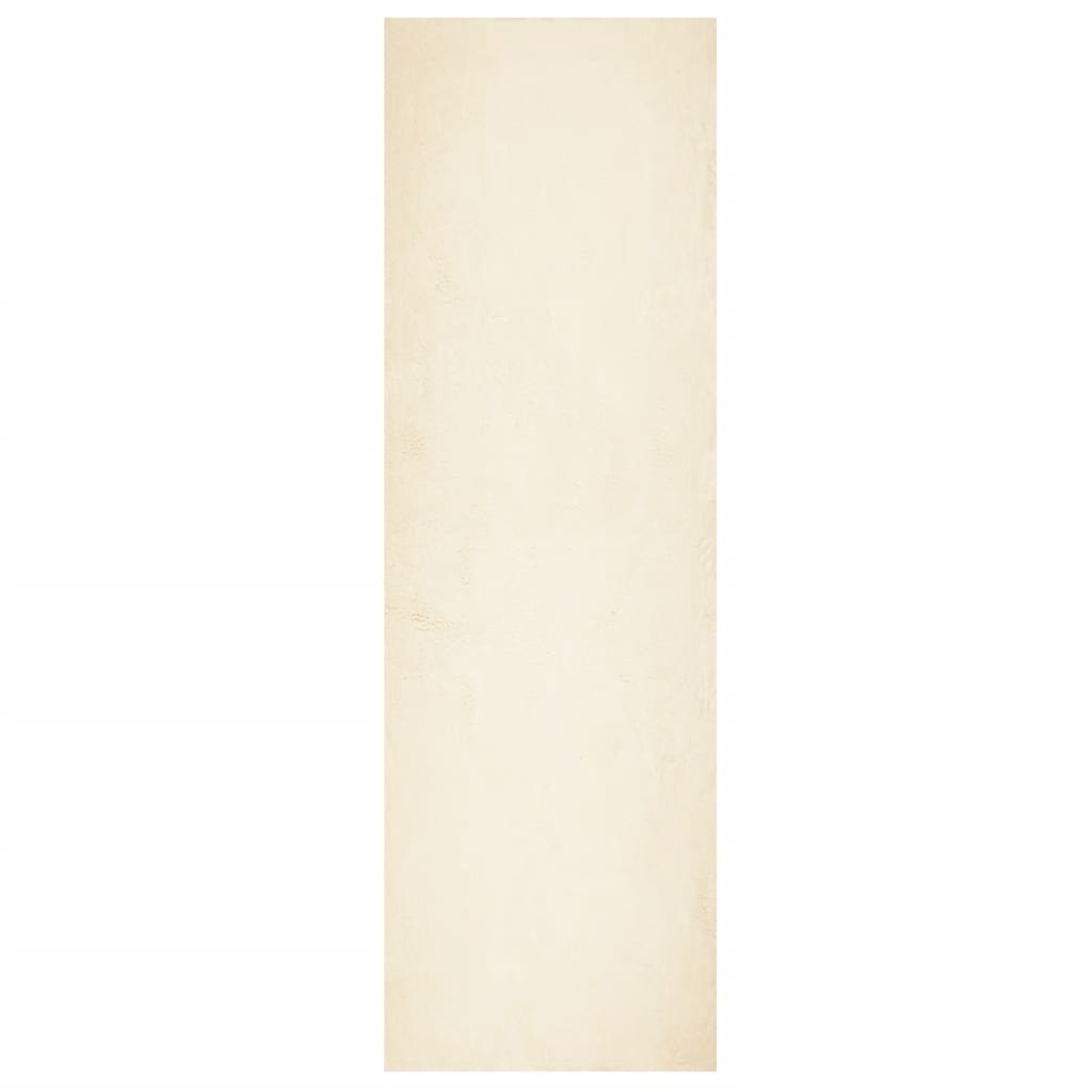Rug HUARTE Short Pile Soft and Washable Cream 80x250 cm