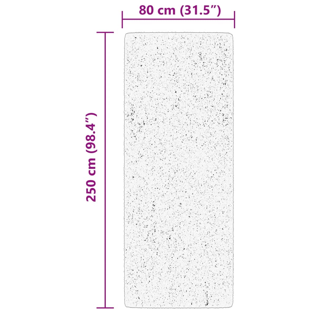 Rug HUARTE Short Pile Soft and Washable Cream 80x250 cm