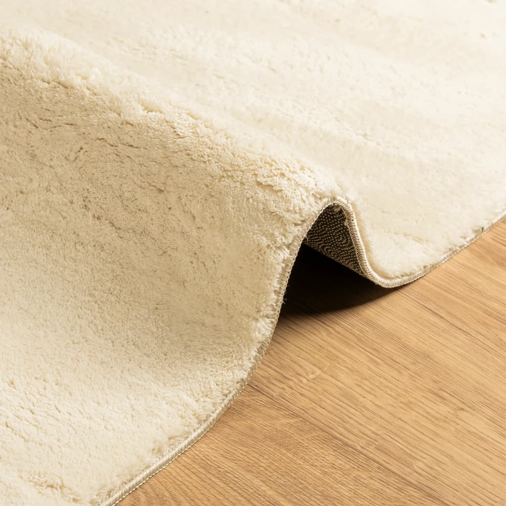 Rug HUARTE Short Pile Soft and Washable Cream 240x340 cm