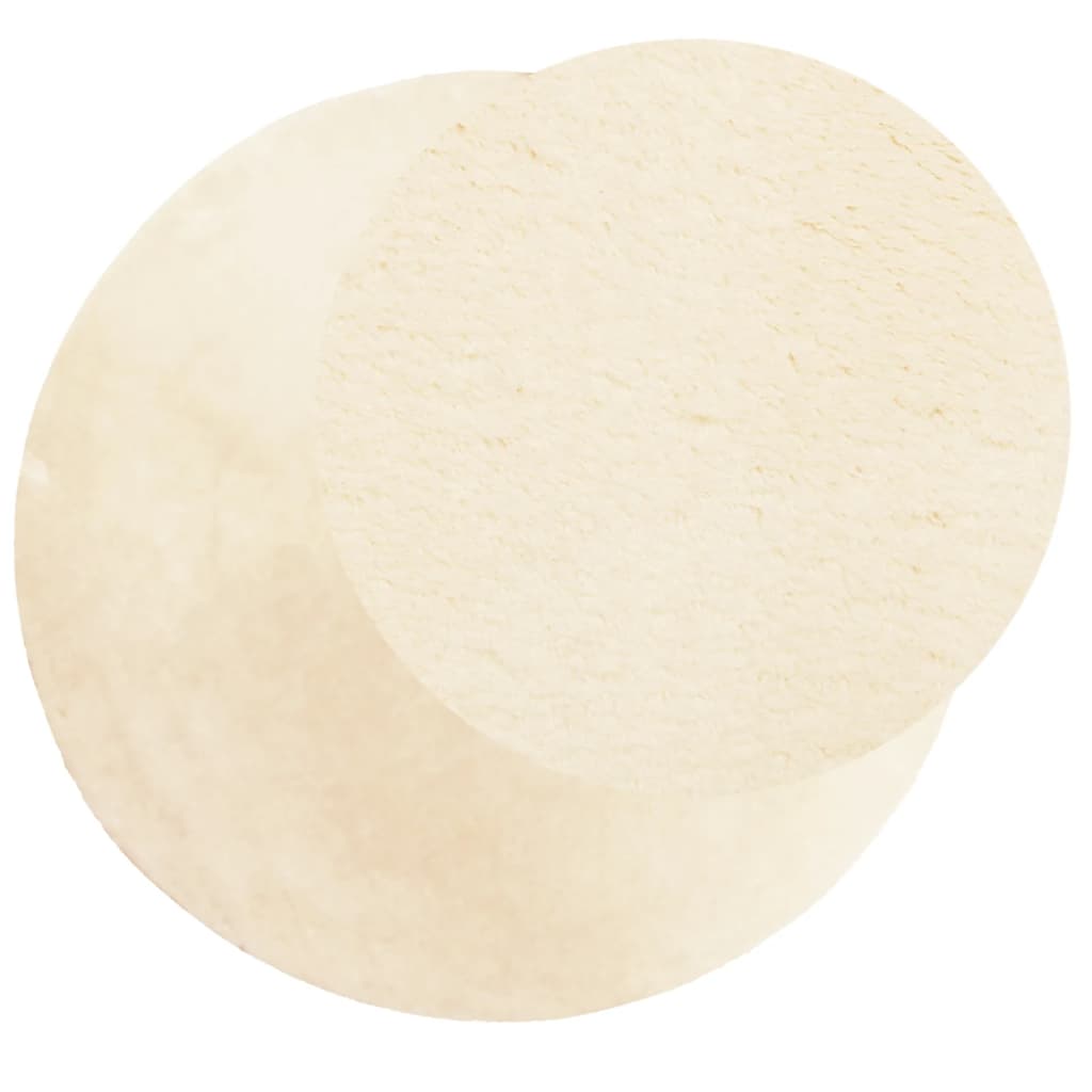 Rug HUARTE Short Pile Soft and Washable Cream Ø 160 cm
