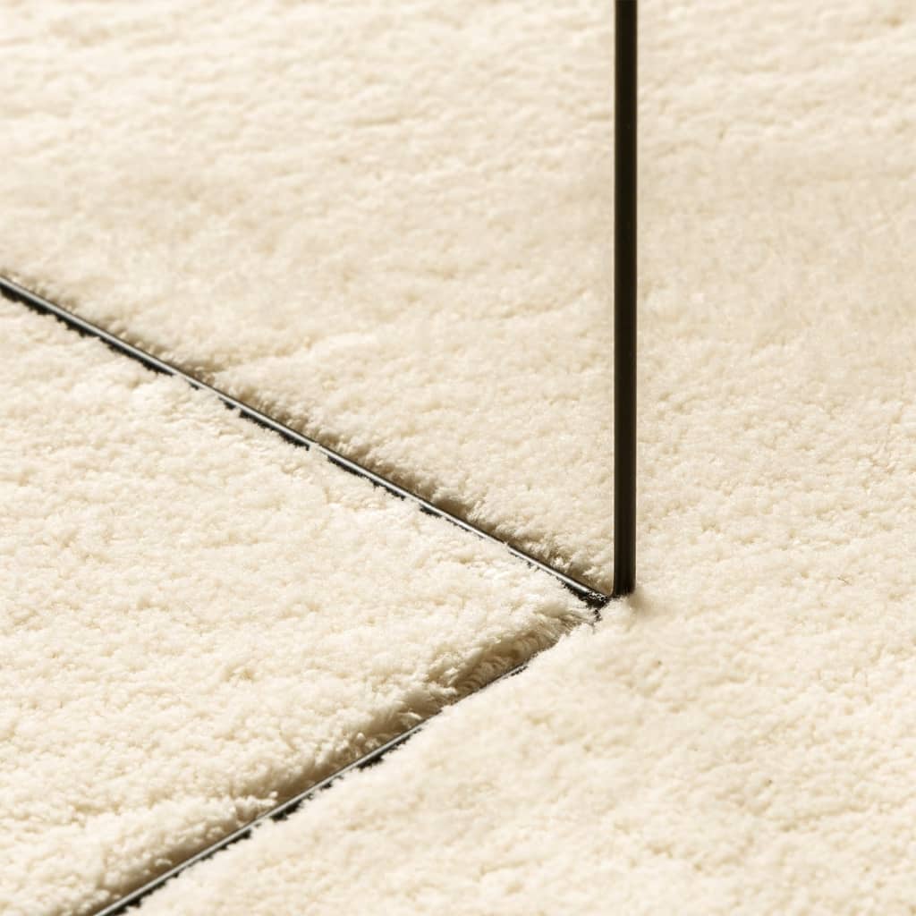 Rug HUARTE Short Pile Soft and Washable Cream Ø 160 cm