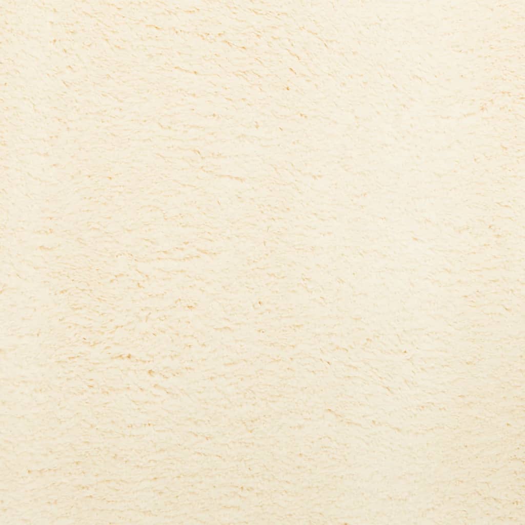 Rug HUARTE Short Pile Soft and Washable Cream Ø 160 cm
