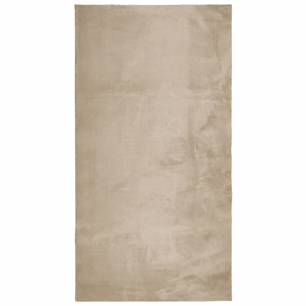 Rug HUARTE Short Pile Soft and Washable Sand 60x110 cm