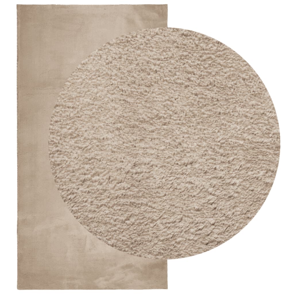 Rug HUARTE Short Pile Soft and Washable Sand 60x110 cm