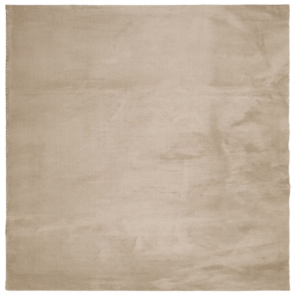 Rug HUARTE Short Pile Soft and Washable Sand 200x200 cm