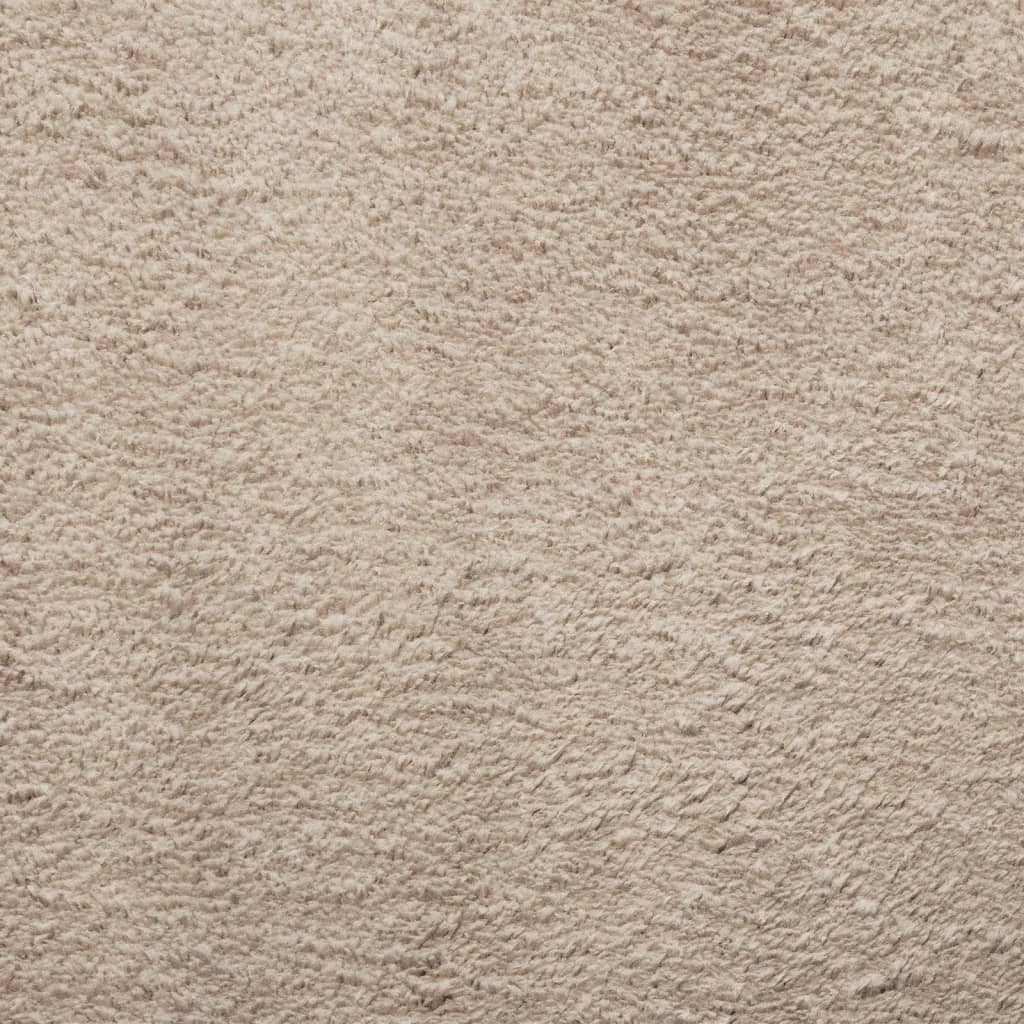 Rug HUARTE Short Pile Soft and Washable Sand 200x200 cm