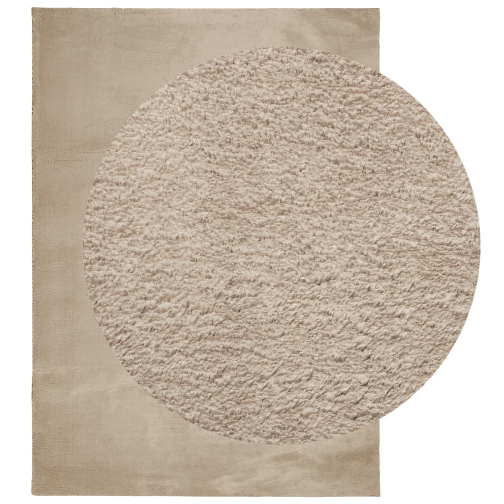 Rug HUARTE Short Pile Soft and Washable Sand 200x280 cm