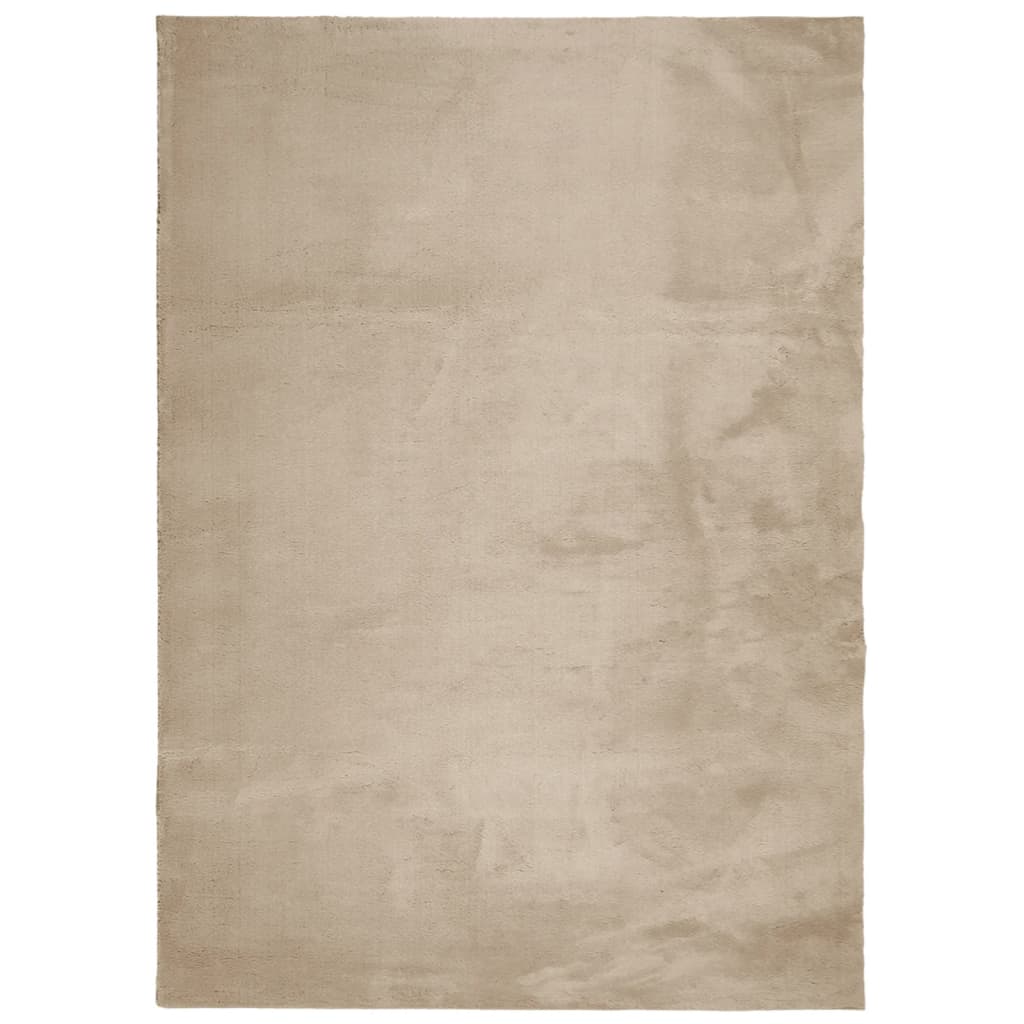 Rug HUARTE Short Pile Soft and Washable Sand 240x340 cm