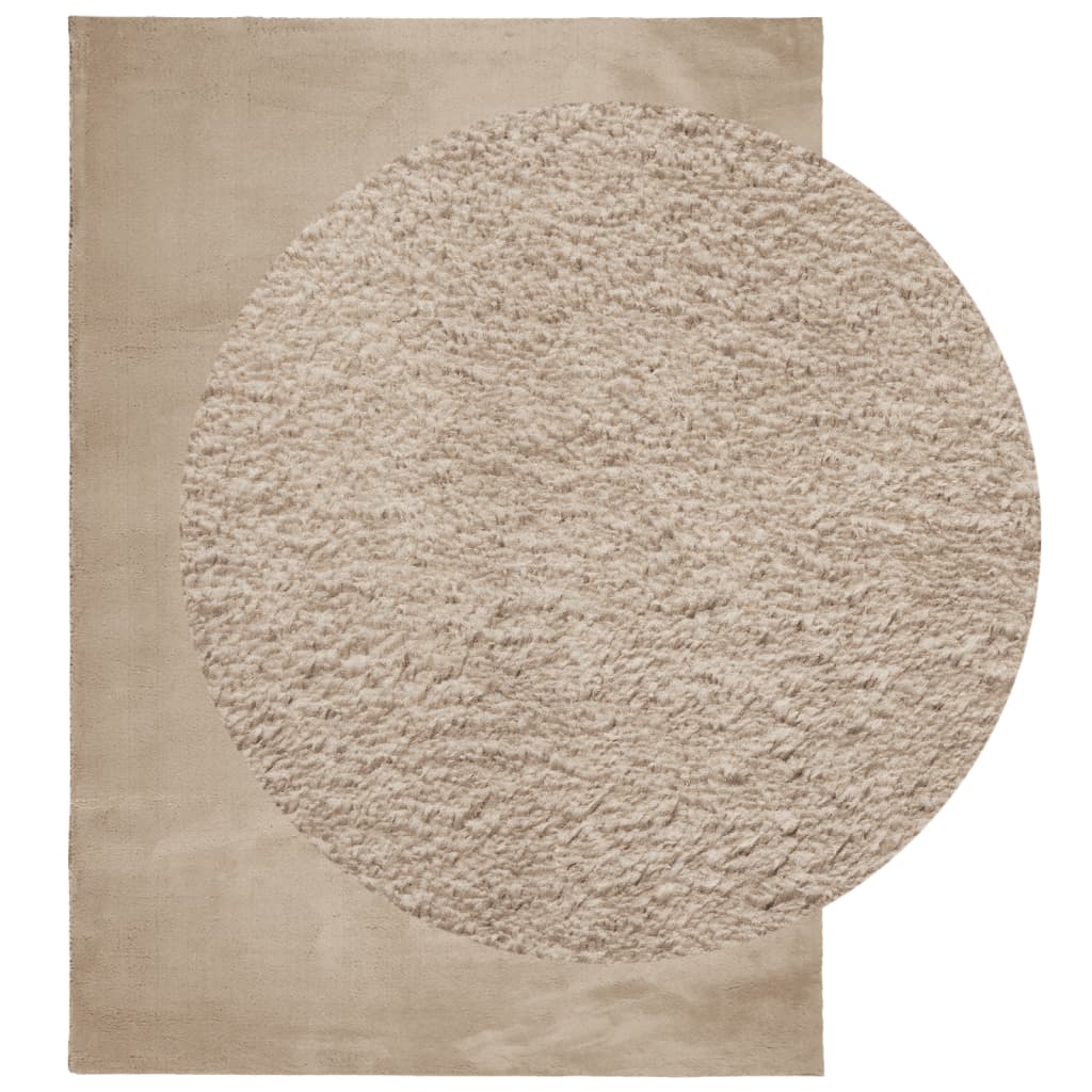 Rug HUARTE Short Pile Soft and Washable Sand 240x340 cm