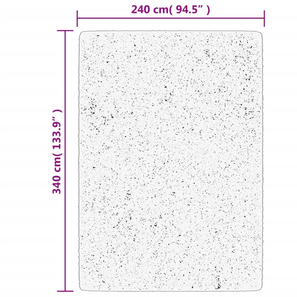 Rug HUARTE Short Pile Soft and Washable Sand 240x340 cm