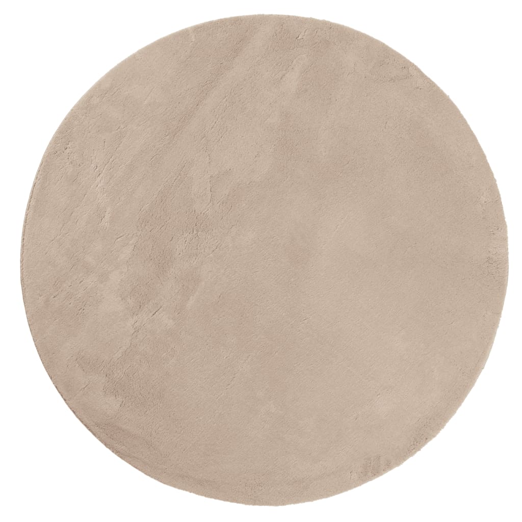 Rug HUARTE Short Pile Soft and Washable Sand Ø 160 cm