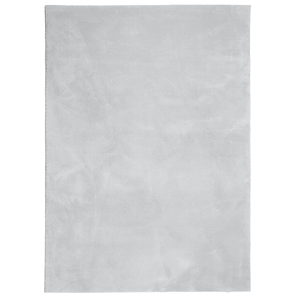 Rug HUARTE Short Pile Soft and Washable Grey 160x230 cm