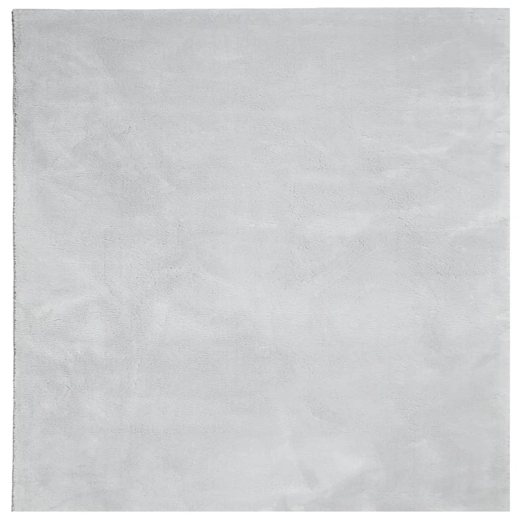 Rug HUARTE Short Pile Soft and Washable Grey 240x240 cm