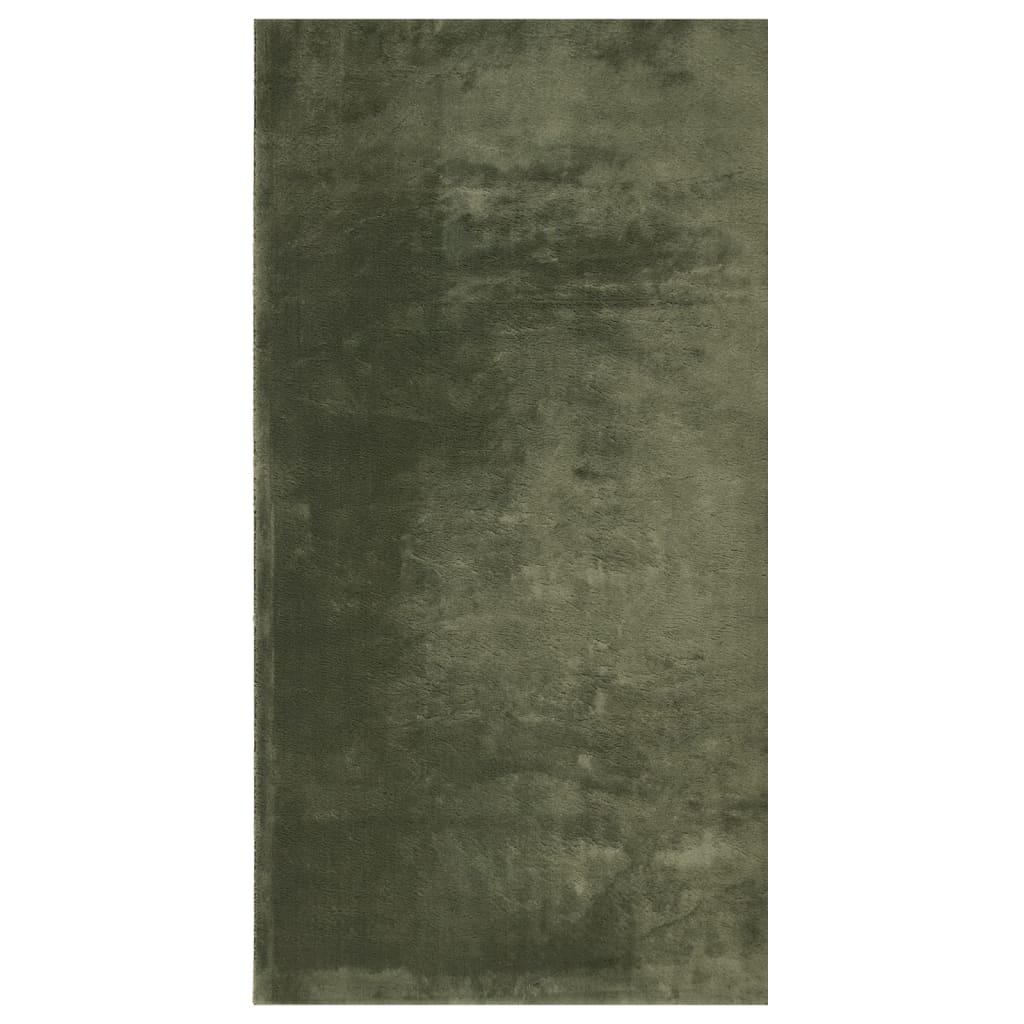 Rug HUARTE Short Pile Soft and Washable Forest Green 80x150 cm