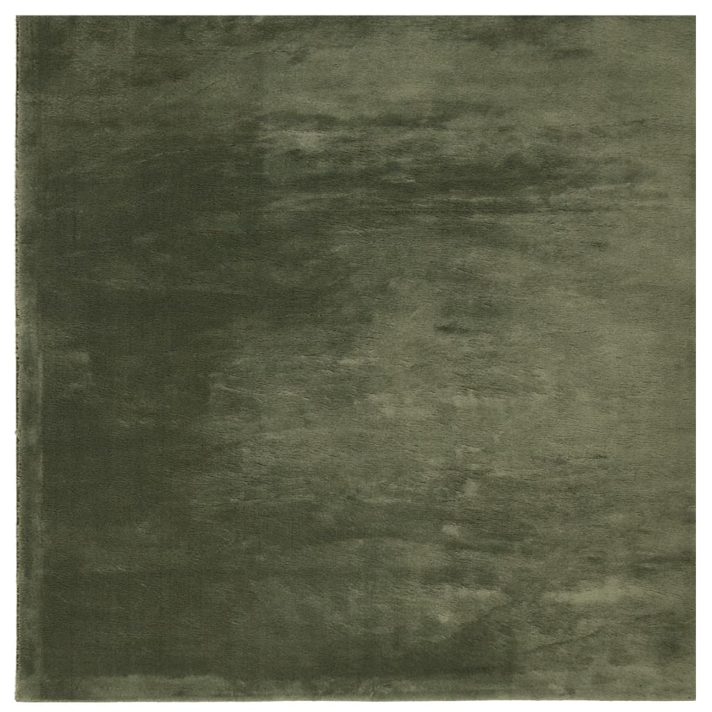 Rug HUARTE Short Pile Soft and Washable Forest Green 240x240 cm