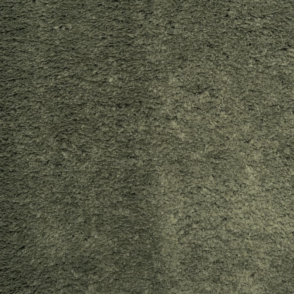 Rug HUARTE Short Pile Soft and Washable Forest Green 240x240 cm