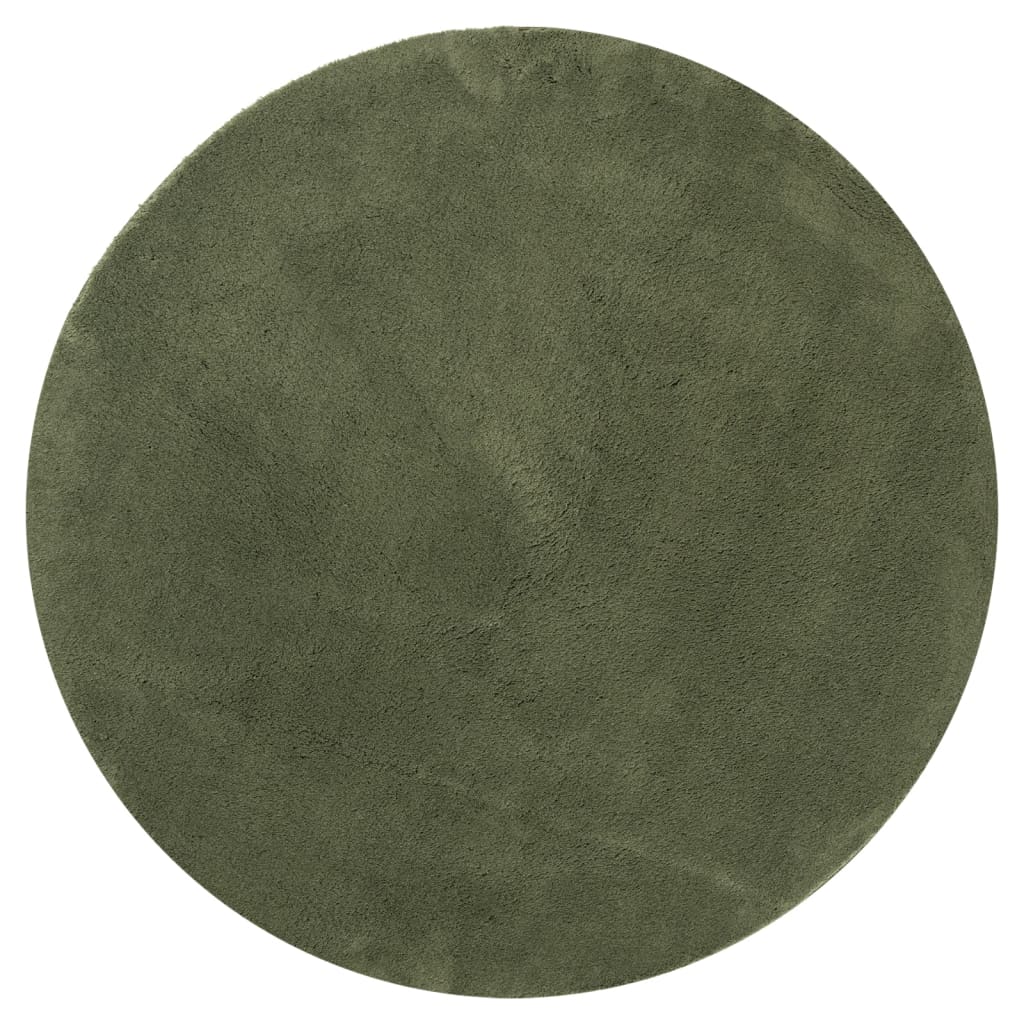Rug HUARTE Short Pile Soft and Washable Forest Green Ø 200 cm