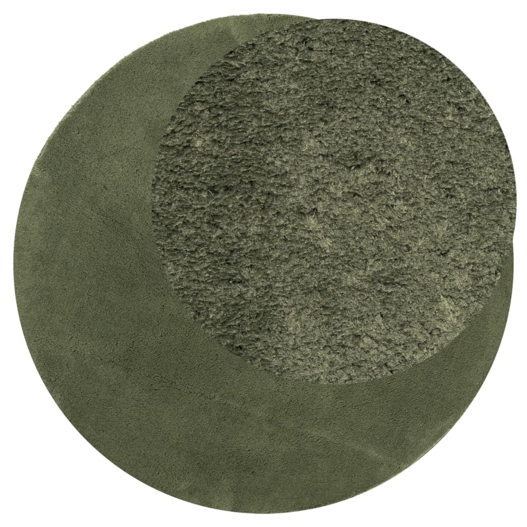 Rug HUARTE Short Pile Soft and Washable Forest Green Ø 200 cm