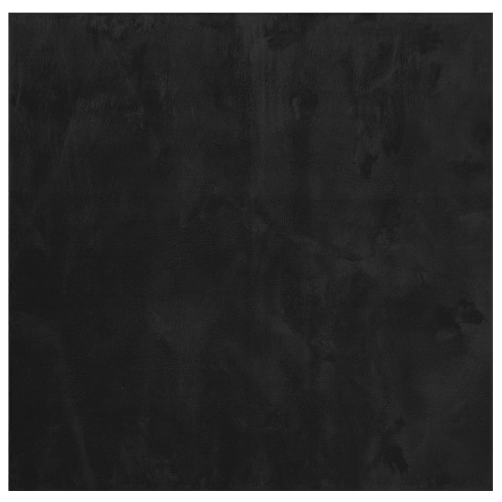 Rug HUARTE Short Pile Soft and Washable Black 120x120 cm