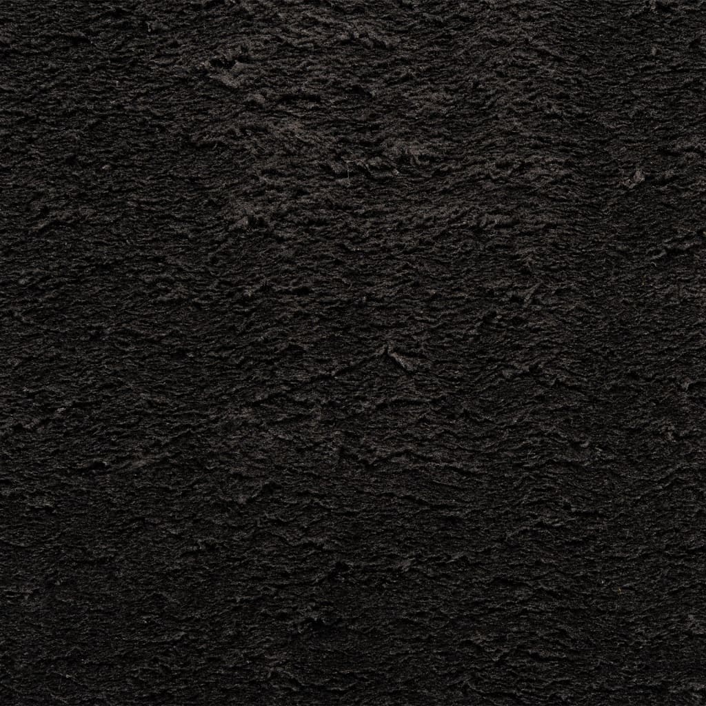 Rug HUARTE Short Pile Soft and Washable Black 200x280 cm