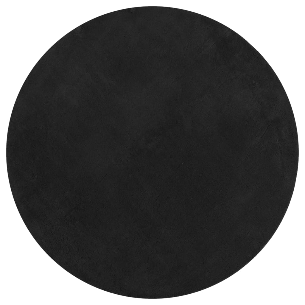 Rug HUARTE Short Pile Soft and Washable Black Ø 200 cm