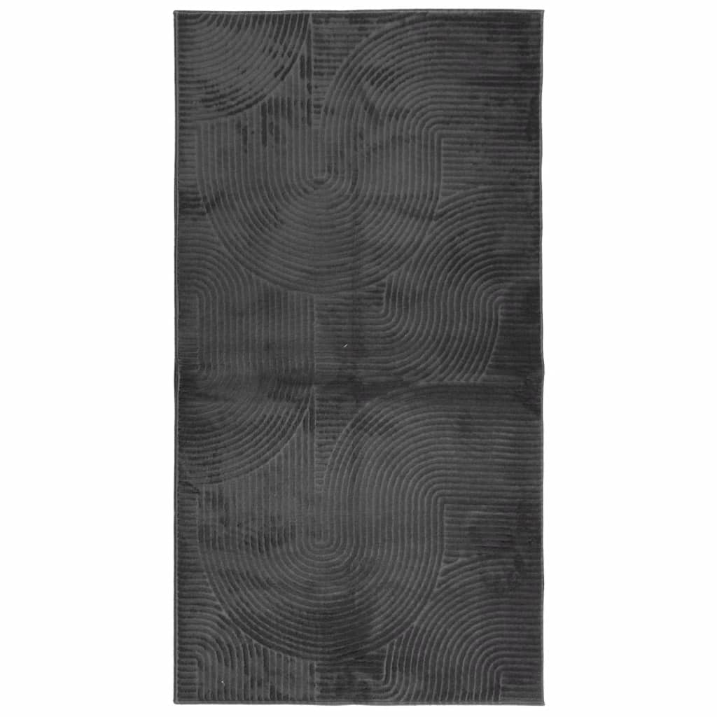Rug IZA Short Pile Scandinavian Look Anthracite 80x150 cm