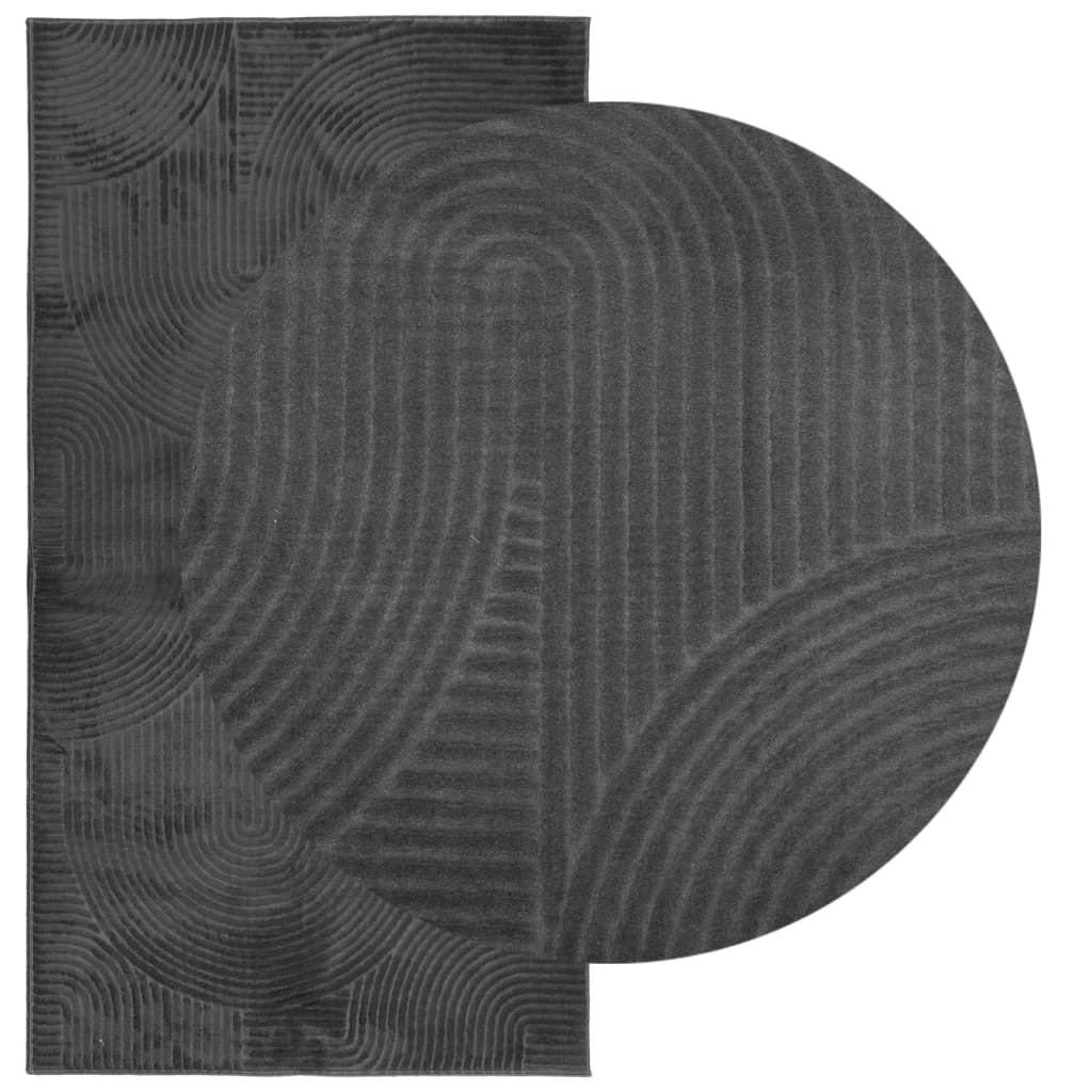 Rug IZA Short Pile Scandinavian Look Anthracite 80x150 cm