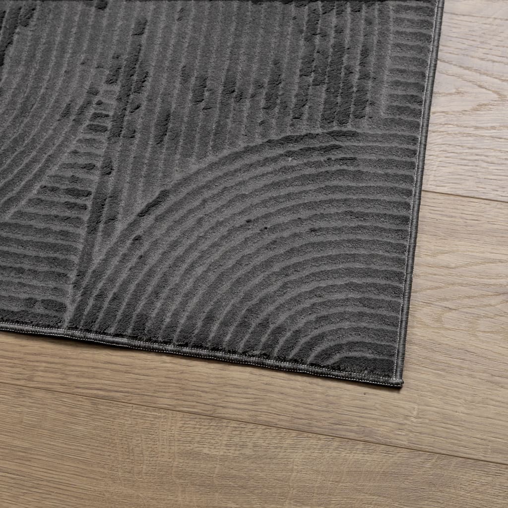 Rug IZA Short Pile Scandinavian Look Anthracite 80x150 cm