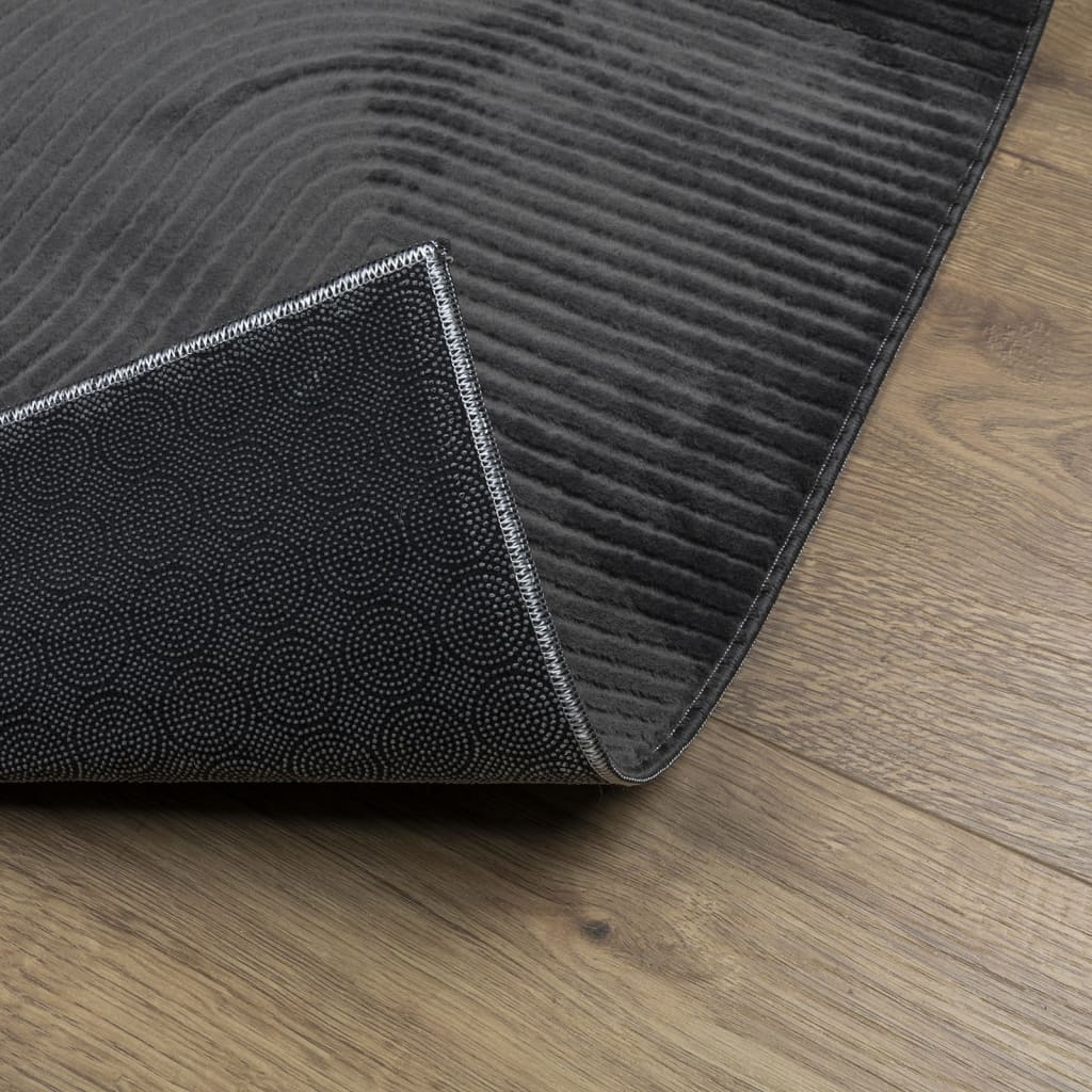 Rug IZA Short Pile Scandinavian Look Anthracite 80x150 cm