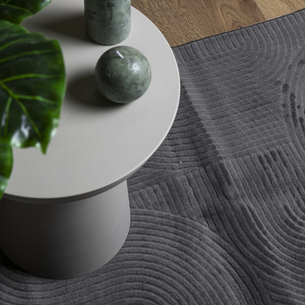 Rug IZA Short Pile Scandinavian Look Anthracite 80x150 cm