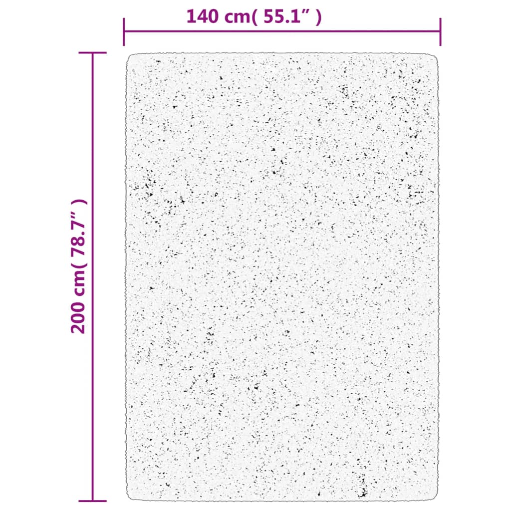 Rug IZA Short Pile Scandinavian Look Anthracite 140x200 cm