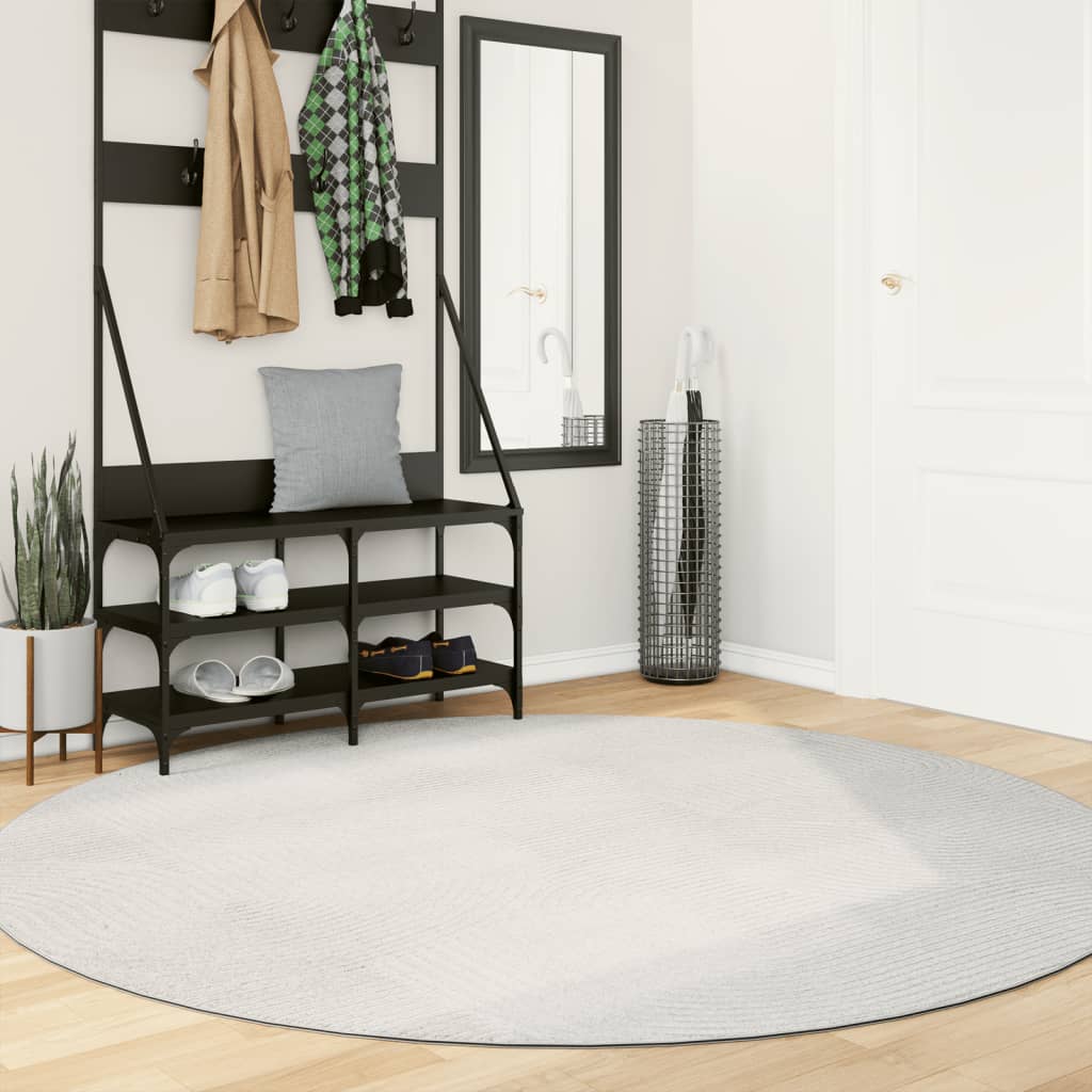 Rug IZA Short Pile Scandinavian Look Cream Ø 200 cm