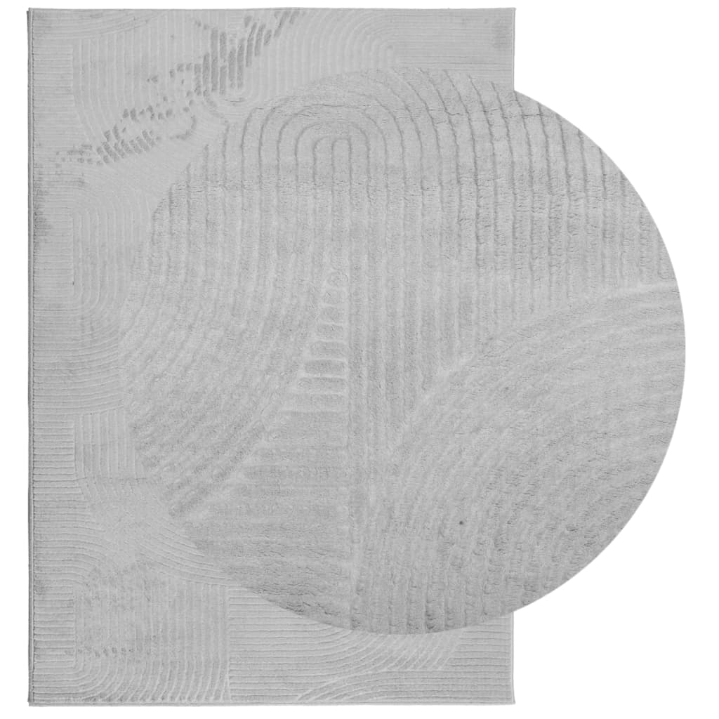 Rug IZA Short Pile Scandinavian Look Grey 160x230 cm