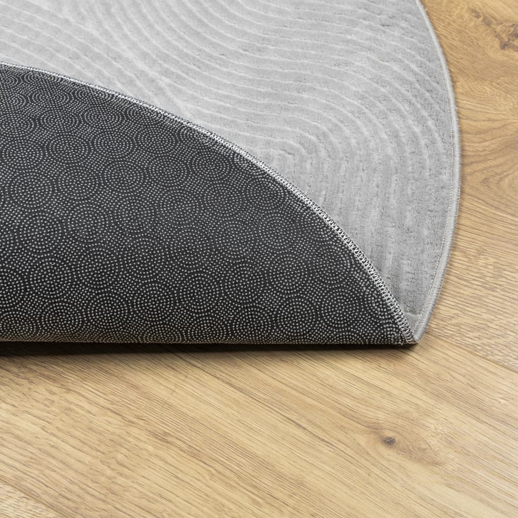 Rug IZA Short Pile Scandinavian Look Grey Ø 80 cm