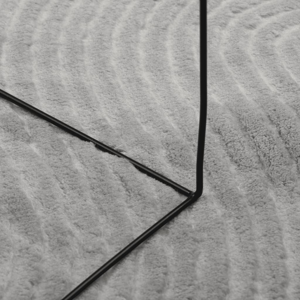 Rug IZA Short Pile Scandinavian Look Grey Ø 100 cm